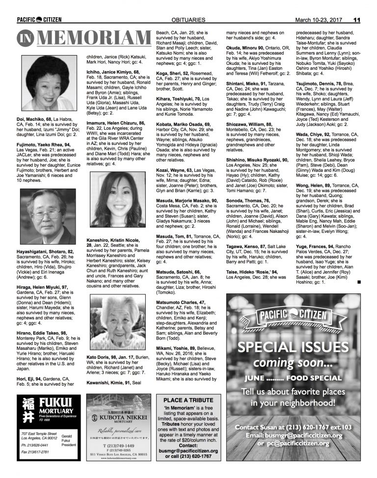 2017 Obituaries – Pacific Citizen