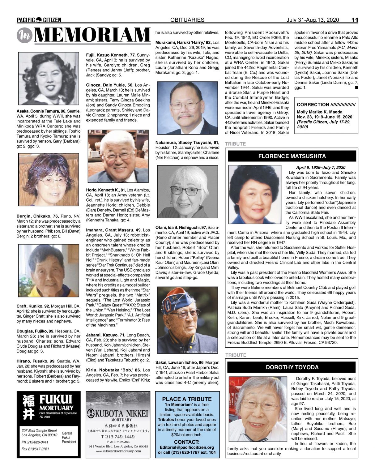 2020 Obituaries – Pacific Citizen